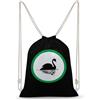 FWJZDSP Zaino a tracolla Black Swan con coulisse, borsa da viaggio sportiva da palestra unisex