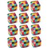 Sdtgrtht Da Footbag 12 Pezzi Morbidi e Divertenti Realizzati a Maglia Geometrica