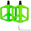 HaloModora Pedali per bicicletta, in fibra di vetro e nylon, sistema di cuscinetti Dual-DU, antiscivolo, per superficie da 9/16, colore nero e verde