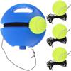 Lurrose Allenatore di Tennis con Palla a Rimbalzo Alta in Plastica, Base Antiscivolo e Corda, Attrezzatura Portatile per Allenamento Indoor su Campo da Tennis, Kit per Principianti