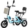 Generic Triciclo elettrico pieghevole per adulti con batteria al litio rimovibile, doppi freni a disco, cestino anteriore e portapacchi posteriore per uomo e donna.