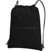 YYHHAOFA Zaino con cerniera e coulisse con stampa a pois bianchi e neri, borsa da viaggio impermeabile con tasca frontale e organizer interno