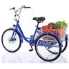 Generic Triciclo elettrico per anziani da 24 pollici con pedalata assistita, portata massima 150 kg, cestino regolabile in altezza, comodo per fare esercizio e per fare la spesa.