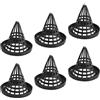 DEEPCRAFF 6 Pezzi Coperchio per Trappola per Pesci in Plastica Nero, Design Portatile e Facile da Pulire, per Gite di Pesca All'aperto e Cattura di Anguille e Gamberetti