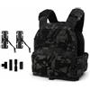 ZAYAIO Gilet Tattico Mimetico KZ Portapiatti Regolabile A Sgancio Rapido con Pannelli Molle for Esterni E Softair