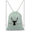 FWJZDSP Zaino con coulisse Oh Deer, borsa a tracolla da viaggio, sportiva, da palestra, unisex
