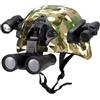 BeVistoso Casco balistico per bambini Airsoft Army con torcia telescopica per gioco, mimetico, leggero con guide per accessori