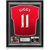 Exclusive Memorabilia Maglia del Manchester United autografata da Ryan Giggs. Cornice superiore