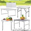 Generic XJBTBA Tavolo Pieghevole Portatile e Resistente da 1,2 m - Altezza Regolabile per Barbecue, Campeggio e Sala da Pranzo - Squisito Tavolo da Interno/Esterno con Piedini in Gomma per Uso Camper
