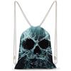 FWJZDSP Zaino con coulisse a forma di teschio e vetro, borsa a tracolla da viaggio, sportiva, da palestra, unisex