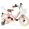 Deryan Bicicletta per bambini Zoey da 12 pollici | Bicicletta con cavalletto | Bicicletta con sella e manubrio regolabili | Bicicletta per bambini e bambine dai 3 ai 6 anni | Rosa