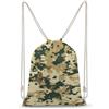 FWJZDSP Zaino a tracolla mimetico verde e marrone con coulisse, borsa da viaggio, sportiva, da palestra, unisex