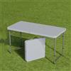 Generic XJBTBA Tavolo Pieghevole Impermeabile Regolabile - Tavolo Valigia Portatile per Campeggio, Spiaggia, Cucina, Uso Esterno - Opzioni di Altezza Versatili - Colore Grigio