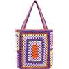 Pocadri Borse a tracolla lavorate a maglia per le donne borsa all'uncinetto borsa estiva colorata borsa oversize con manico superiore in tessuto, Taglia unica