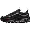 NIKE Sportswear - Sneakers Air Max 97 (GS) in Pelle, Nero-Rosso-Bianco (4.5Y)