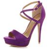 AJVANI Donna tacco alto fibbia cinturini incrociati scarpe punta aperta sandali numero 7 40
