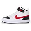 Nike Sneaker Court Borough Mid 2 (TDV), White University Red Black, CD7784-110, 23.5 EU (7C US)