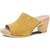 Dansko Sandalo Tandi Peep Toe da donna, in morbida pelle trattata con Scotchgard per resistenza alle macchie, plantare imbottito e sagomato per un comfort tutto il giorno, Giallo, 38.5/39 EU