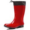 Ladeheid Stivali Donna in Gomma PVC LA-968 (Rosso/Nero, 39 EU)