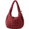 ASWACA Borsa tote trapuntata da donna, a tracolla, imbottita in nylon stile hobo