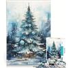 JIANGENNF Puzzle per adulti da 1000 pezzi tema Tranquillità natalizia gioco rompicapo per divertimento in famiglia per rafforzare l'amore tra le coppie 38x26cm