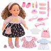 deAO Set da Bambola con Accessori, 4 Abiti