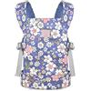 GAGAKU Porta bambole anteriore e marsupio, accessori in cotone con animali di peluche, porta bambole regolabile per bambine - Fiore blu