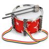 Generico Tamburo Bambini Tamburo Giocattolo per Bambini con Bacchette e Tracolla Marching Drum Tamburo in Busta Diametro cm 20 (A)