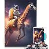 JIANGENNF Puzzle per adulti da 1000 pezzi con zebra astronauta giocattolo educativo difficile da aggiungere alla lista dei desideri con Babbo Natale 38x52cm