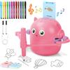 Charmofun Robot che Disegna per Bambini, Robot Disegno on 100 Cartoline, Robottino Giocattolo per Apprendimento Precoce, Robots Interattivo Vocale per Bambino Bambina dai 3 Anni in su (Rosa)