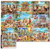 Tucocoo Adorable Pets - Beach Party Puzzle da 1000 pezzi - Cani e gatti divertenti in vacanza estiva per adulti e adolescenti, motivo tropicale costiero colorato, gioco di puzzle impegnativo, regalo per gli