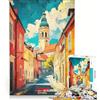 JIANGENNF Puzzle da 1000 pezzi per ragazzi con poster artistico di Zagabria gioco interattivo attività per famiglie ottimo regalo per gli appassionati di videogiochi 38x26cm