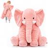 Fouvin Elefante di peluche, 60 cm, XXL, morbido elefante, grande peluche decorativo, regalo per amici, familiari e amanti degli animali