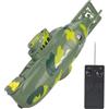 7JI Mini Telecomando Sottomarino Giocattolo, 6 Canali RC Barca con Luci LED