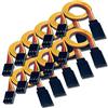 VUNIVERSUM Mr.Stecker Modellbau® - 10 cavi servo, 20 cm, con connettore JR Graupner Futaba compatibile con spina maschio maschio 26 AWG