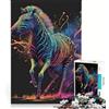 JIANGENNF Puzzle per ragazzi da 1000 pezzi con zebra astronauta gioco rilassante analisi e logica per migliorare l'amore tra le coppie 50x75cm