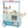 RELAX4LIFE Giocattolo Carrello Gelato per Bambini con 15 Pezzi di Giocattoli, Bancarella Gelato con Distributore Automatico, Espositore e Cassa, Carrello Gelato Mobile per Bambini 3+ Anni (VERDE)