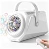 SINZONeu Macchina Bolle con Telecomando - Rotazione Auto 150°, 10 Fori 7000+ Bolle, Luce RGB, Batteria 1800mAh Type-C, Grande Serbatoio - Per Matrimonio, Compleanno, Festa all'Aperto