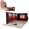 Générique Diorama Parcheggio Miniatura | Garage in Metallo Pressofuso In 1:24 | Espositore Luminoso per Collezioni Di Auto | Decorazione Mensola Interna