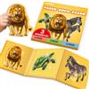 QUOKKA Puzzle Magnetici Progressivi - Animali Selvatici in Un Libro - Gioco da Viaggio per Bambini da 2 a 5 Anni - Ideale per Aereo e Auto