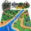 deAO Soldatini Militari Giocattoli Playset con Tappeto e Borsa 3-12 Anni