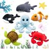 Gisqis Gisqsi 6 Pezzi Animali Marini Per Bambini Oceano Peluche Mini Coccolotto Animali Giocattolo Pupazzo Pupazzi Peluches Cute Giochi Mare Baby Toys Compleanno per Regali Neonati Bambin