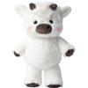 Joyesplay Peluche Mucca Che Corre Alta 45 cm, Disponibile Nei Colori Rosa Bianco, Marrone e Kaki, Perfetto Come Regalo Bomboniera o Decorazione (Bianco, 45cm)