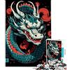 BGfhgDSR Puzzle da 1000 pezzi per adulti drago giapponese gioco rompicapo antistress difficile e stimolante (dimensioni 50x75cm)