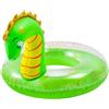GROBRO7 Verde Dinosauro Piscina Gonfiabile Galleggiante Gigante con Glitter Estate Piscina Anello Acqua Lounge Outdoor Zattera Vinile Nuoto Galleggiante Giocattolo Forniture per Adulti (10+ Anni)