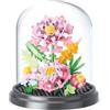 Generico FC Distribution Mini Brick Garden Set Costruzioni Ciclamino rosa con Teca 229 pezzi e Vaso Kit Mattoncini Creativo Decorativo Idea Regalo Originale per Casa e Ufficio