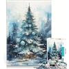 JIANGENNF Puzzle da 1000 pezzi Tranquillità natalizia gioco per tutta la famiglia divertente e spiritoso compleanno e Natale 38x52cm
