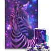 JIANGENNF Puzzle per adulti da 1000 pezzi con zebra animali e spazio giocattolo educativo difficile ideale come regalo di Natale 38x26cm