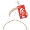 MAWA Grucce Appendiabiti, Set di 10 Grucce Salvaspazio e Antiscivolo, Ideali per T-Shirt e Maglioni, Gancio Girevole 360°, Rivestimento Antiscivolo, 40 cm, Latte