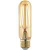 Eglo LED E27 dimmerabile, lampadina vintage dorata a tubo, luce retro, 4W
